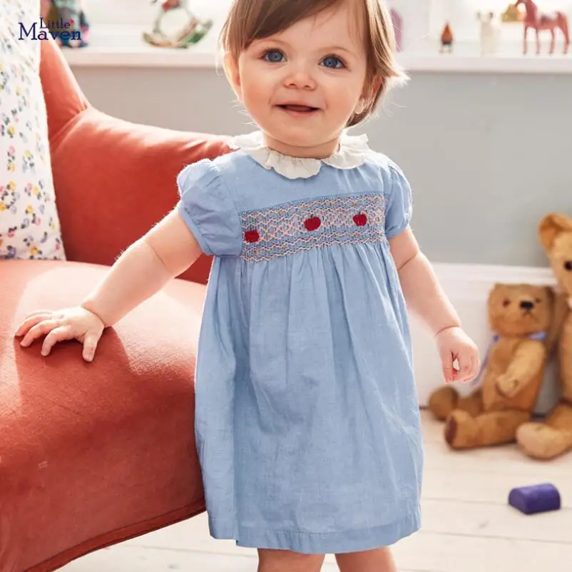 Little maven/Новинка 2020 года Летняя одежда для маленьких девочек Брендовое платье