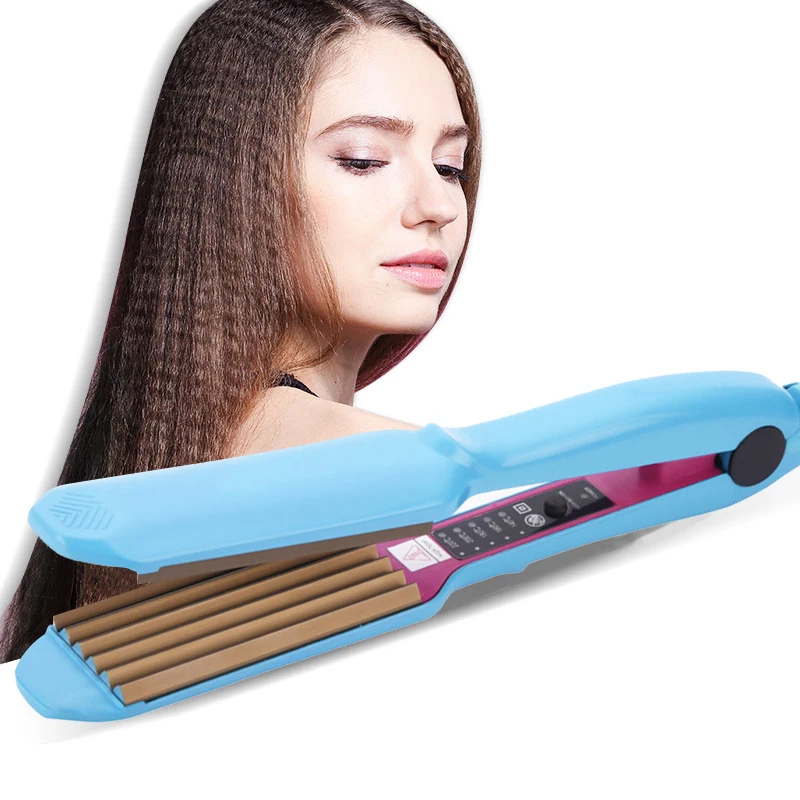 Professional Fluffy Styling Hair Iron Hair Curling Straightener Volume For  Corrugated Corn Plates Ripple Machine Hairstyle Tool - Hair Straightener -  AliExpress