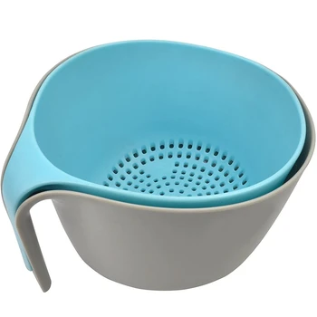 

2 in 1 Large Colander Bowl Set & Food Strainers Suitable for Washing Fruits and Vegetables Pasta-Non-Slip BASE