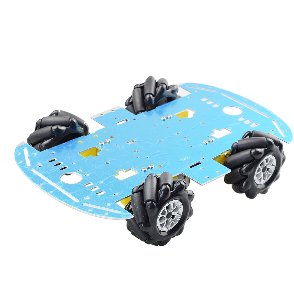 Cheapest Mecanum Wheel Omni-directional Robot Car Chassis Kit with 4pcs TT Motor for Arduino Raspberry Pi DIY Toy Parts