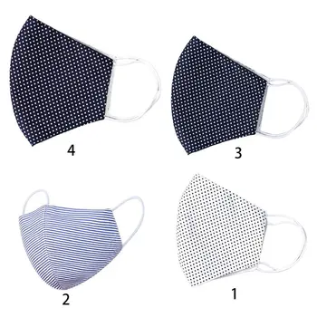 

Adult Dustproof Windproof Mouth Mask Stripes Polka Dot Printed Washable Reusable Anti-Haze PM2.5 Breathable Face Cover