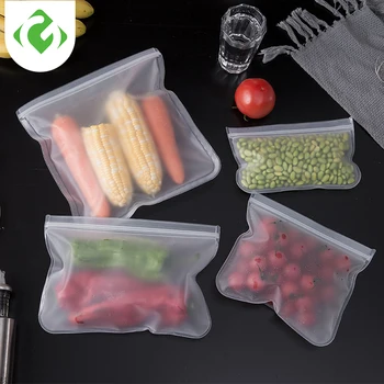 

Silicone Food Storage Containers Leakproof Containers Reusable Stand Up Zip Shut Bag Cup Fresh Bag Food Storage Bag GUANYAO
