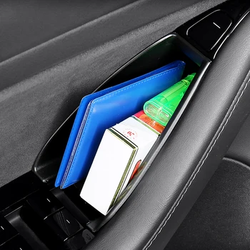

Car door panel storage case for Tesla Model 3 storage box tidying wallet cigarette keys phone storage pockets organizers stow