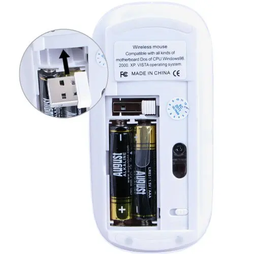 Daffodil WMS500 Кнопка беспроводная мышь для Slimline ПК и MAC совместимая мышь с прокручиванием и регулируемым dpi
