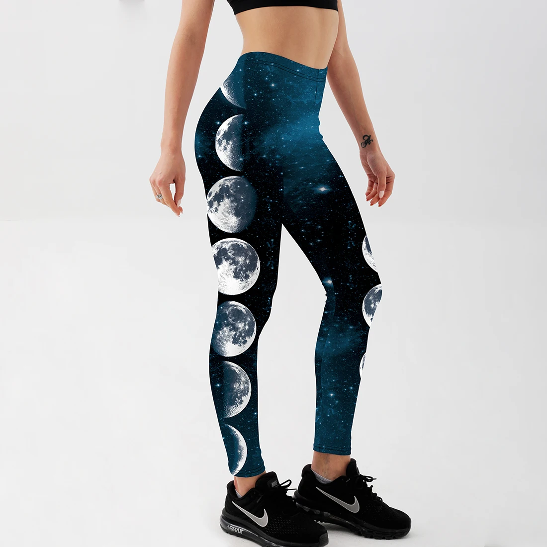 Summer Style Women Leggings Gradient Moon Printed Fantasy Design Workout Girl | Спорт и развлечения