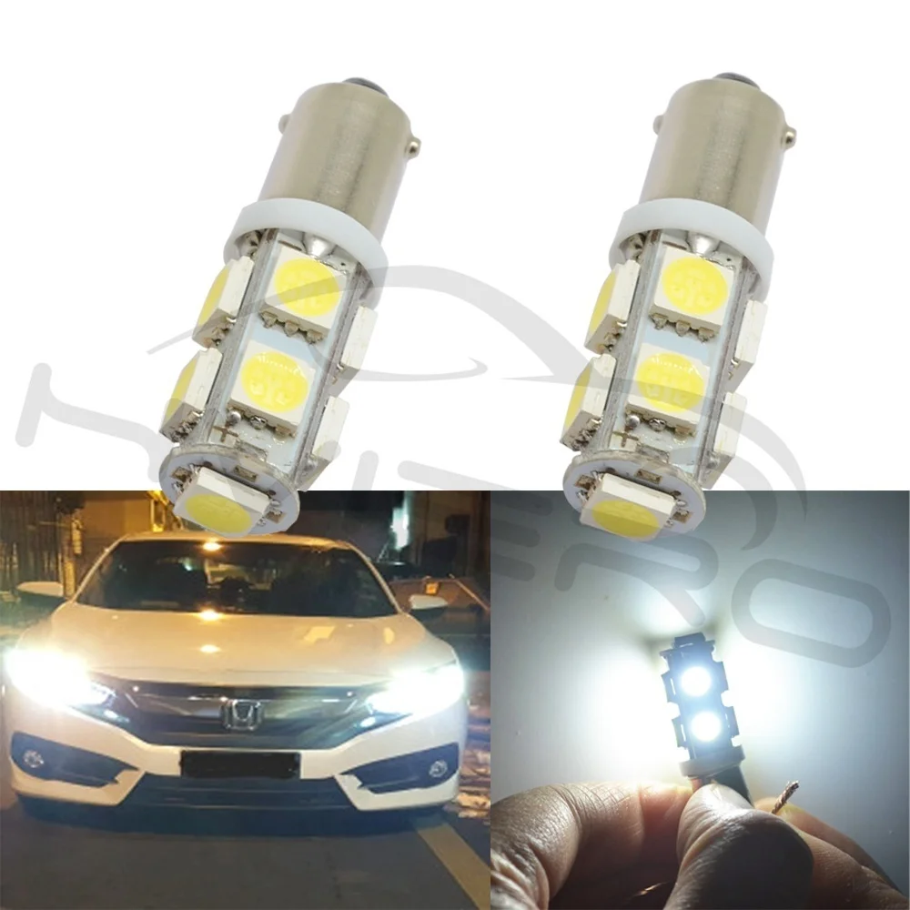 Hviero White Car Led T11 Ba9s T4w 9Led 5050 SMD Auto Led Plate Bulb Festoon Dome Door Bulb Trunk light Car Marker Gauge Lamps Dc 12v