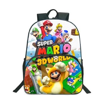 

High Quality Super Mario Bros School Bags Teens Daily Backpack Students Boys Girls Backpack Fashion Popular Pattern Mochilas