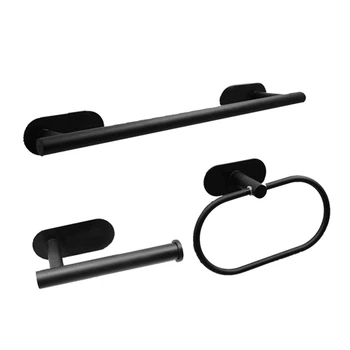 

Punch-free Stainless Steel Towel Rack Bathroom Accessories Paper Towel Rack Towel Bar Bathroom Shelf Bathroom Hardware Pendant
