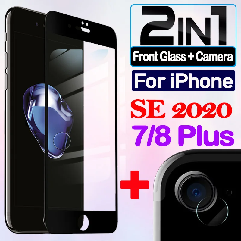 Защита экрана для iphone se 2020 7 8 plus se2 2 защитное стекло пленка iphone7 7plus 8plus iphone8