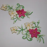 Buy 1 Pair Ironing Floral Embroidered Patches For Clothes Iron On Embroidery Stickers Applique Flowers Decoration Badge Patches Online - Image 4