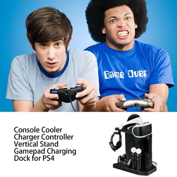 

Charger Controller Vertical Stand Gamepad Charging Dock Console Cooler for PS Move for PS4 Slim for PS4 Pro for PSVR/PSVR2