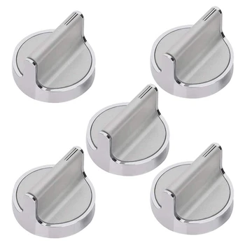 

W10594481 5Pcs Stainless Steel Cooker Stove Control Knob for Whirlpool Stove/Range-Replaces WPW10594481, W10594481