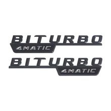 1 пара черный BITURBO 4matic Стикеры Для AMG Mercedes Benz CLA CLS W117 W212 E63 W202 W205 W176