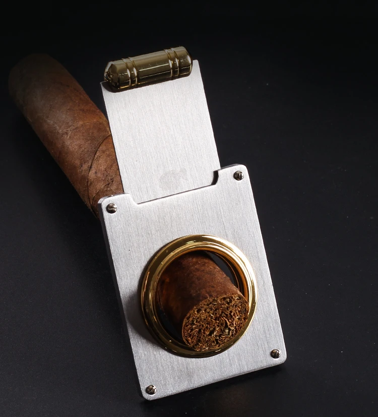 1 шт. квадратный сигары резак с одним лезвием покрытием карманные гаджеты Zigarre резак нож кубинские сигары ножницы аксессуары для сигар