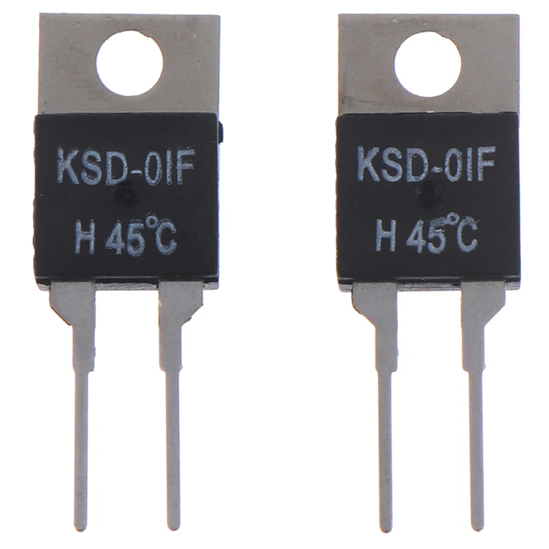 2 шт. нормально открытый тепловой переключатель Термостат KSD-01F 45 Degc горячий