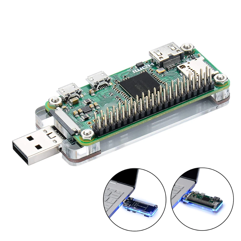 Плата для Raspberry Pi нулевой модуль расширения Портативный прочный акриловый щит маленький USB ключ Передняя Задняя сторона аксессуары