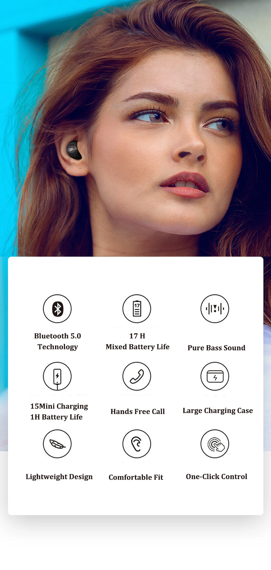 JBL C100TWS True Wireless Earbuds - Unique Gadget BD