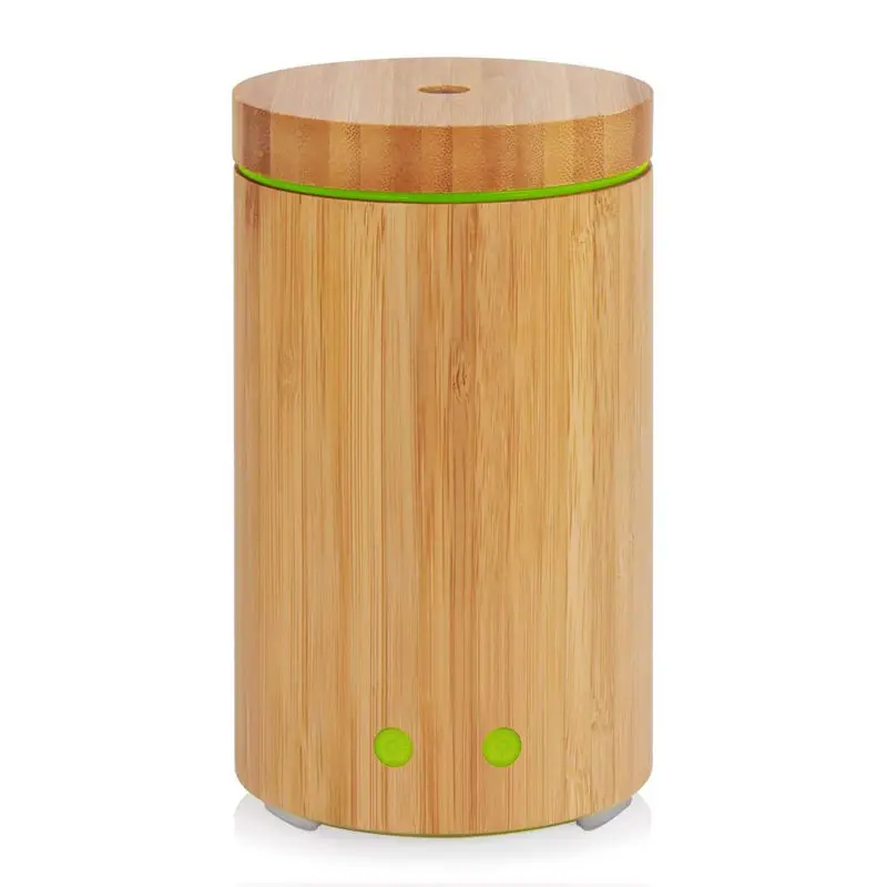 

Essential Oil Diffuser, Real Bamboo Diffuser 160ml Ultrasonic Aromatherapy Diffusers With 7 LED Colorful Lights, Waterless Auto
