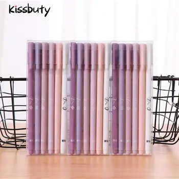

6Pcs/Set Morandi Creative Cute Simple Small Fresh Gel Pen Quick Drying Cap Neutral Pen Bullet diary School Office Stationery