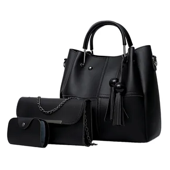 

3PC Women Ladies Fashion Fringe Shoulder Handbag Purse Card Crossbody Tote Bag lady handbag bags women set#G20