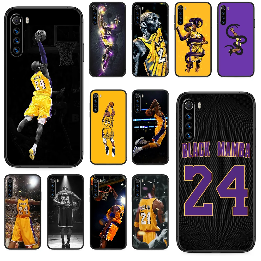 Чехол для телефона Kobe Basketball 24 Black Mamba Xiaomi Redmi Note 4A 4X 5 6 6A 7 7A 8 8A 4 5A 8T Plus Pro черный бампер