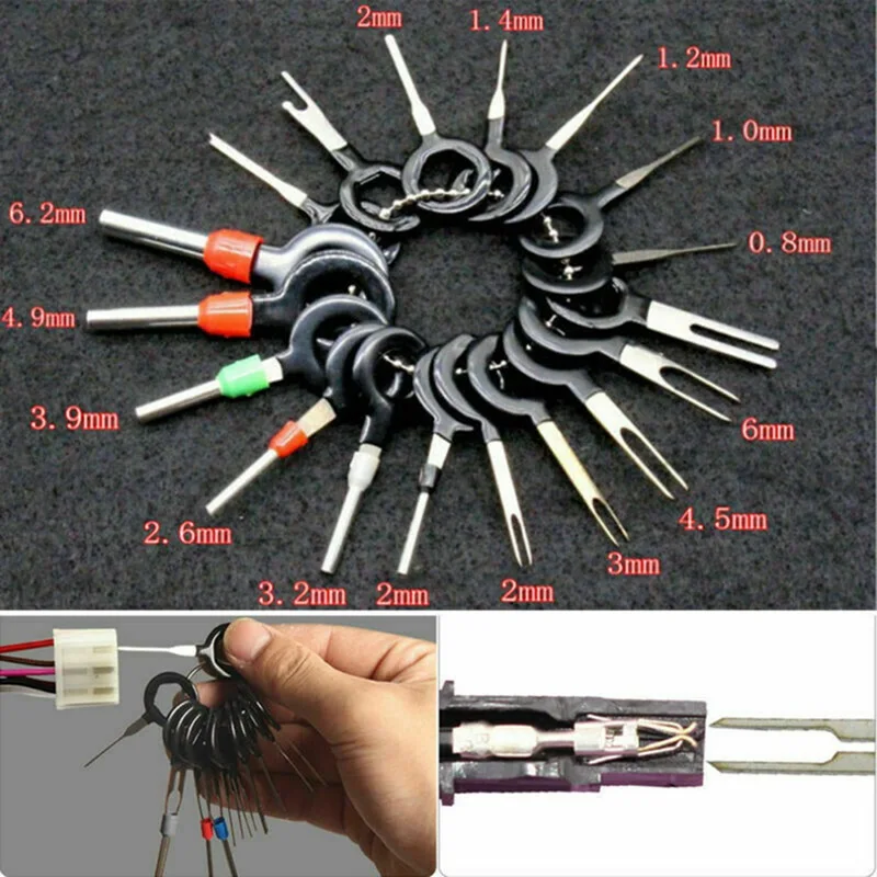 

New 60/set Auto Repair Hand Tool Plug Auto Terminal Removal Tools Auto Bedrading Crimp Connector Pin Extractor Kit Accessories