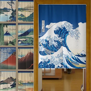 

Door Curtain Japanese Linen Cotton Thick Blackout Kitchen Door Curtains Fengshui Bathroom Bedroom Home Entrance Decor Curtains