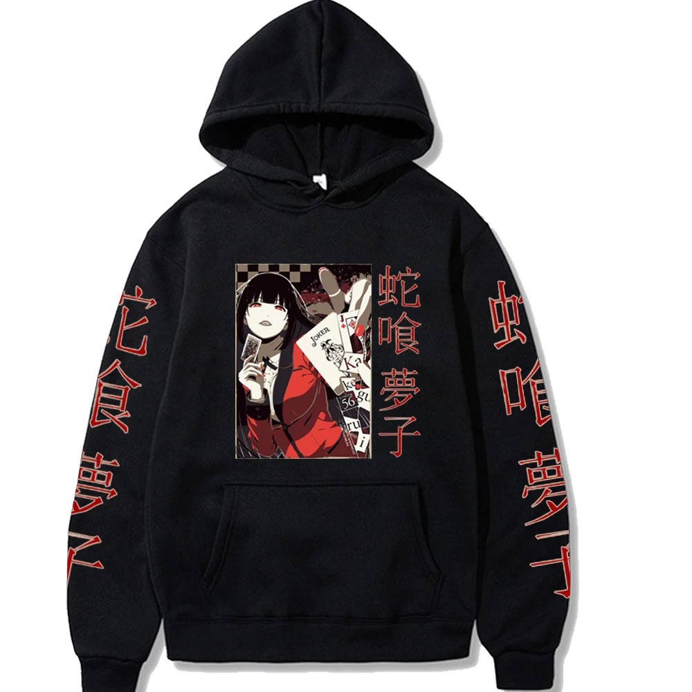 

Harajuku Kakegurui Unisex Hoodies Japanese Anime Yumeko Jabami Printed Men's Hoodie Streetwear Casual Sweatshirts