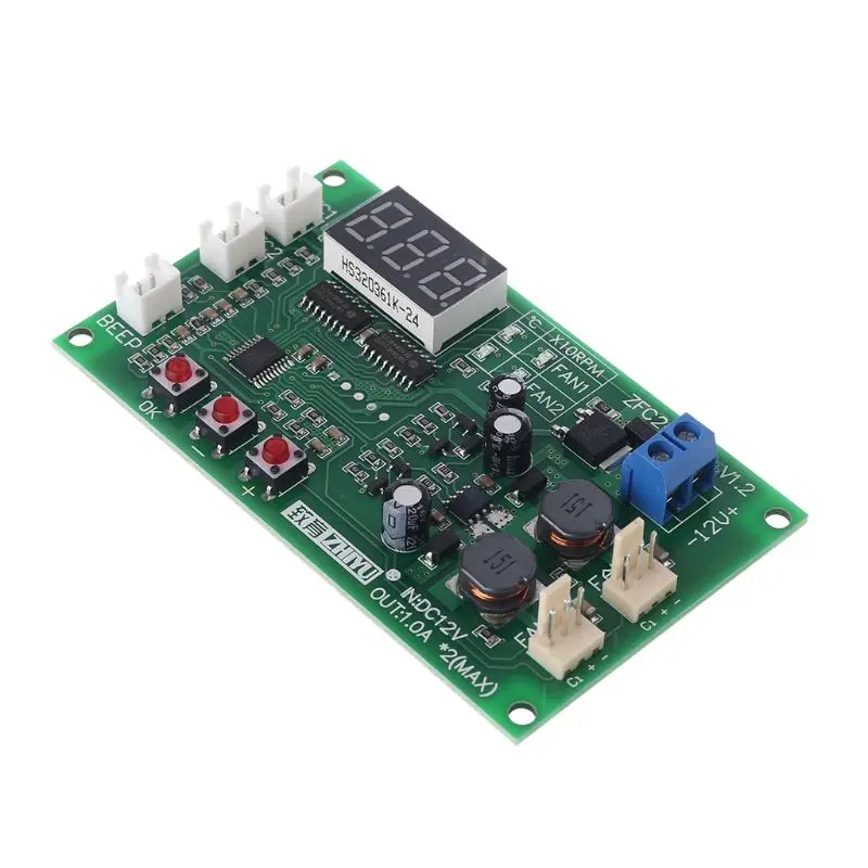 DC12V 2-х канальный 3-жильный термостат Температура переключатель регулятора скорости модуль с NTC Сенсор# RW1209