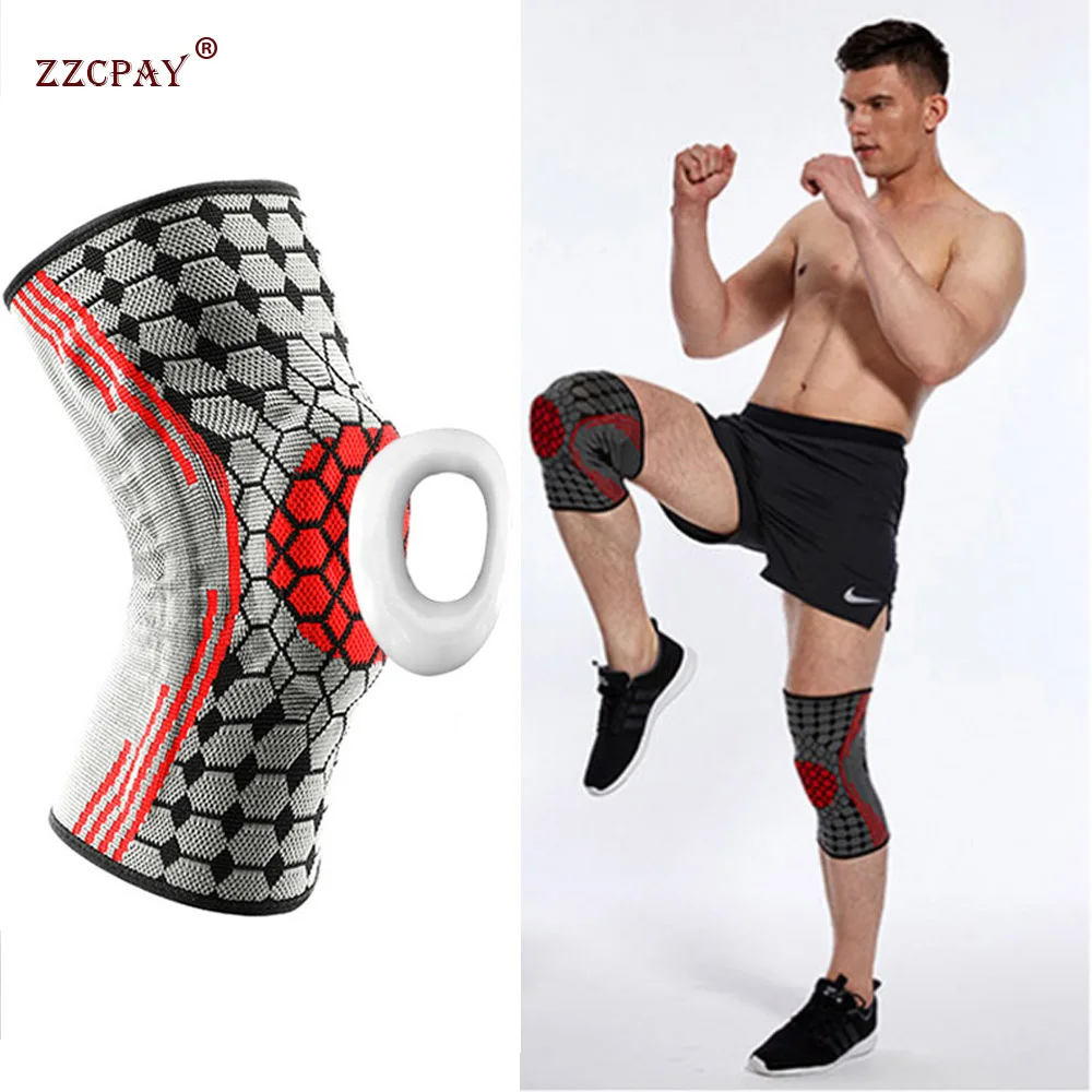 Компрессионная втулка для колена противоскользящая бега пеших прогулок футбола