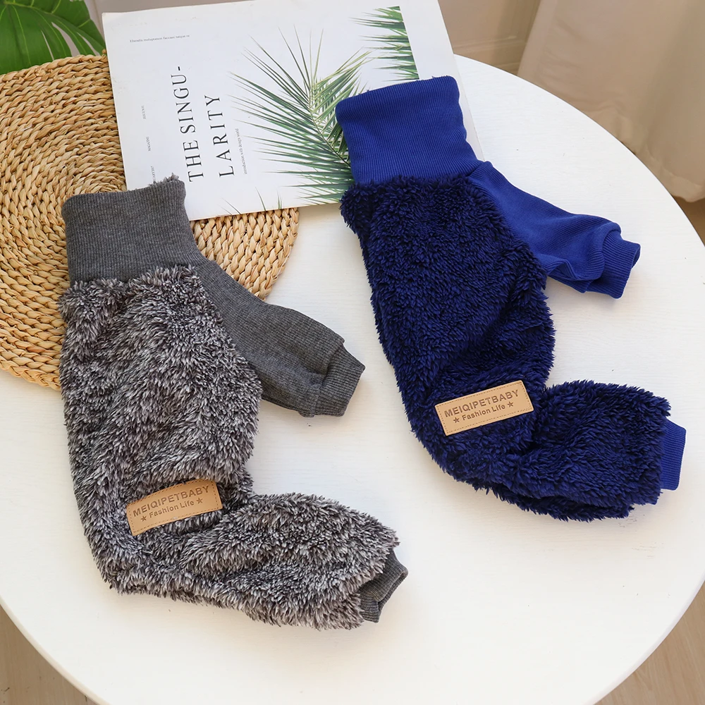 Warm Autumn and Winter Jumpsuit for Pet Dogs in Blue or Gray