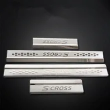Наклейка для suzuki sx4 scross s-cross s cross аксессуары для порога Накладка защита- стайлинга автомобилей