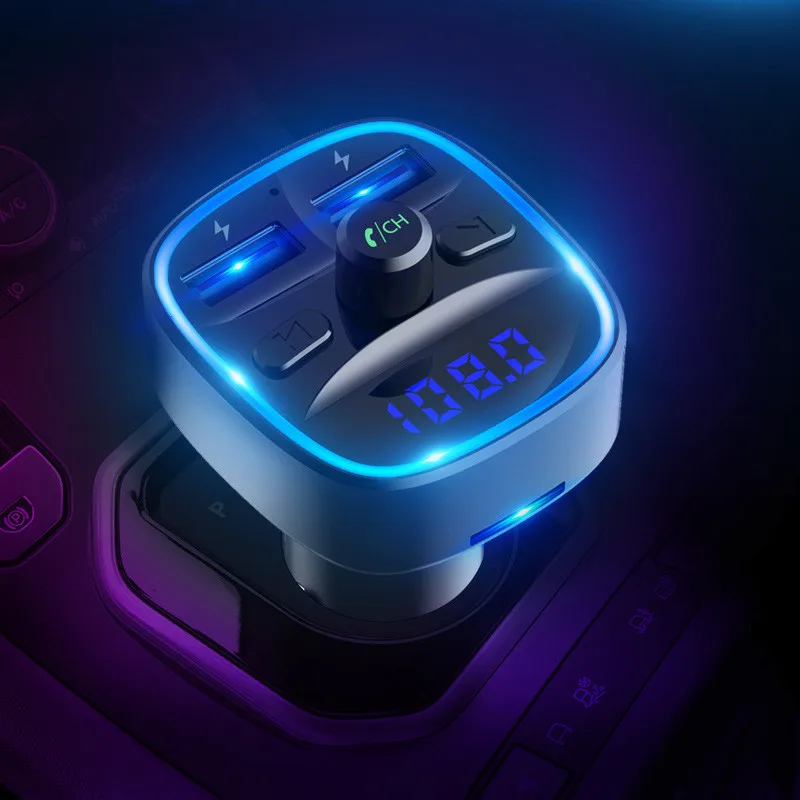 Автомобильный Mp3 музыкальный плеер Bluetooth 5,0 ресивер FM-передатчик двойной зарядное устройство USB U диск и TF карта Lossless музыкальный плеер