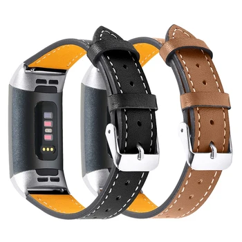 

for Fitbit Charge 3 Charge4 Bands Leather Straps Band Smart Watch Band