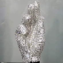 МД Майкл Джексон Билли Жан Перчатки ручной работы горный хрусталь для правой руки подарок