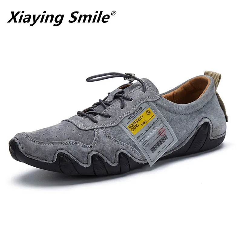 Casual Shoes Second Male Mens Fashion Lace-Up Student Pig-Suede Zapatos-De-Hombre