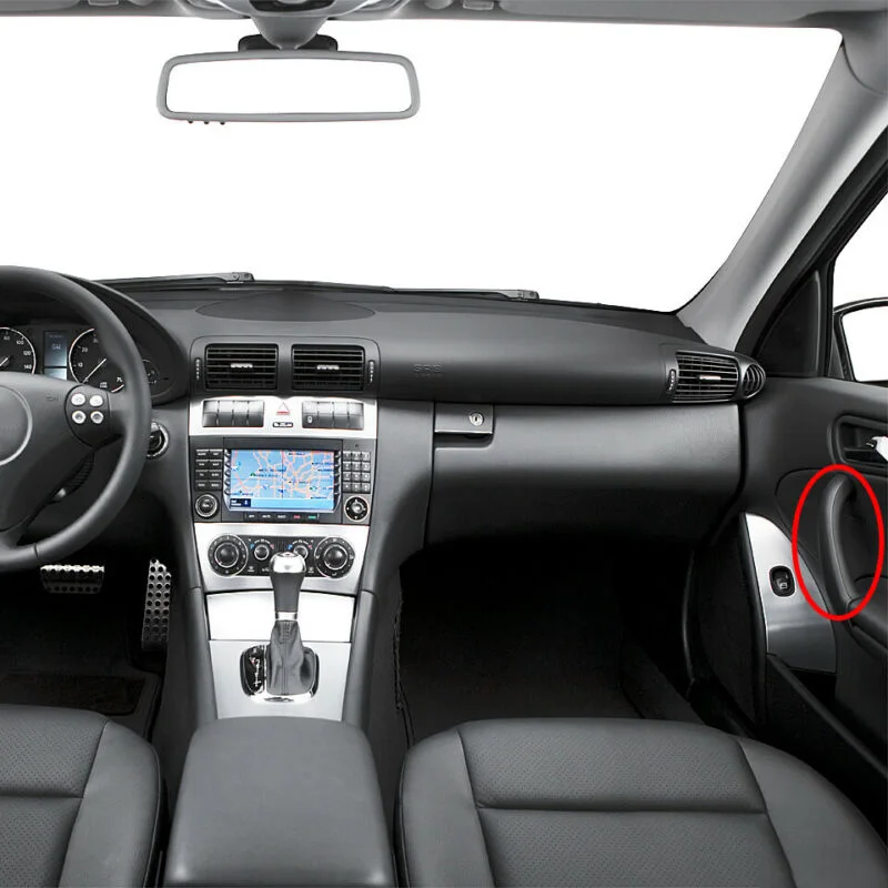 

Car Door Pull Handle Auto 1 Pair Front Interior Black For Benz W203 C-Class Interior Door Pull Handle