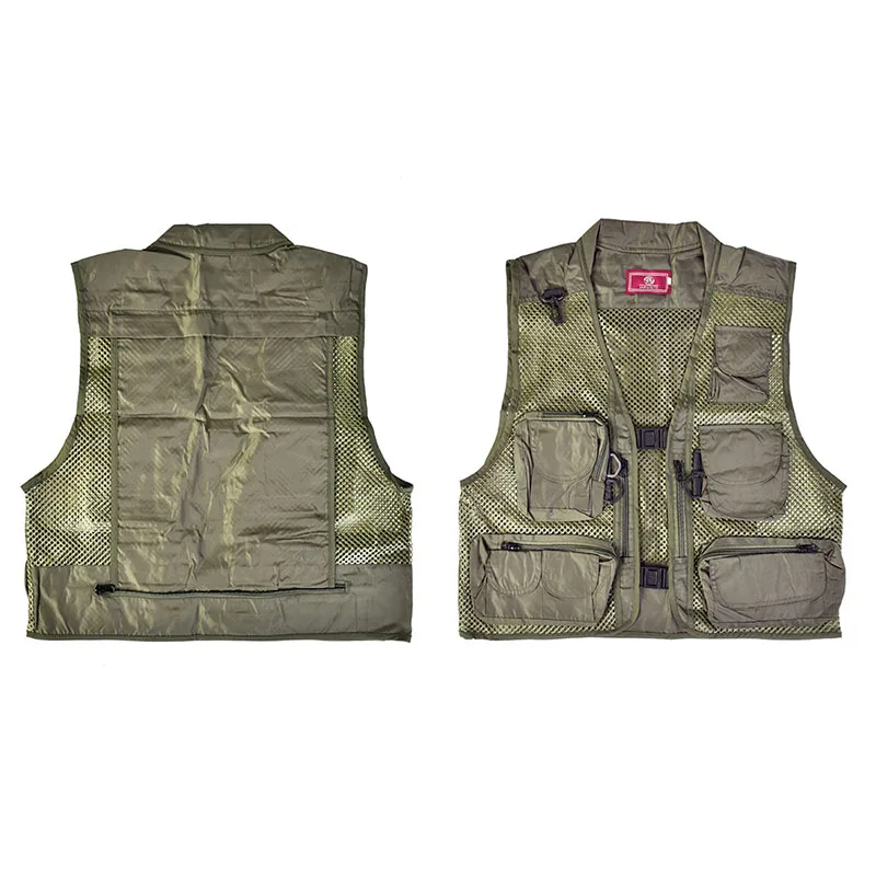 

Fly Fishing Vest Pack Breathable Mutil-Pocket Vest Photography Hiking Jacket