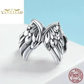 

Angels' Big Wings Diy accessories 925 silver original letter beads for jewelry making Fit pandora charm bracelet