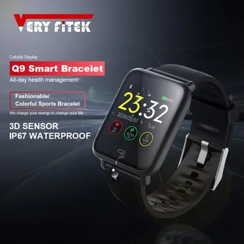 

2020 Smart watch Q9 blood pressure Heart rate monitor during sleep bracelet IP67 waterproof Sport Fitness Trakcer watch