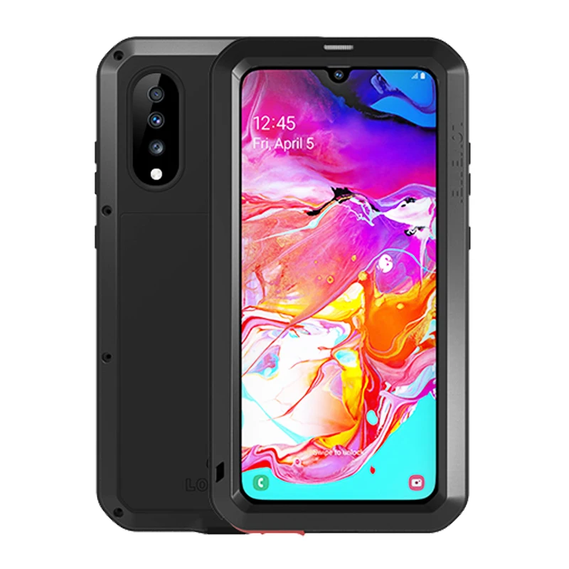

Waterproof 360 Full Body Protective Case For Samsung Galaxy A70 Case Shockproof Aluminum Metal Back Cover For Samsung A70 Cases