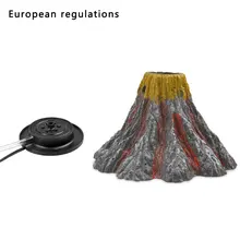 Waterproof LED Fish Tank Light LED Bubble Volcano Colorful Light Volcano Aquarium Ornament  Air Bubble Decorations