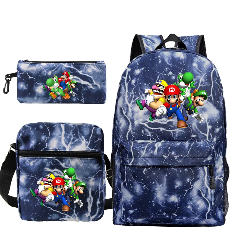 6 Школьные сумки с принтом Super Mario Bros Mochilas Escolar для мальчиков и девочек, рюкзак для путешествий, сумка через плечо, сумки с ручками - Цвет: 6