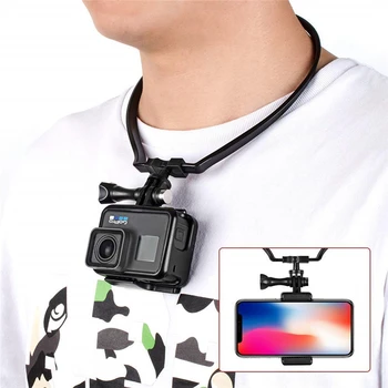 

Hands Free Lazy Wearable Neck Camera Holder Mount Tripod for Gopro Go Pro Phone POV Photographing Adjustable Arm Necklave Stand