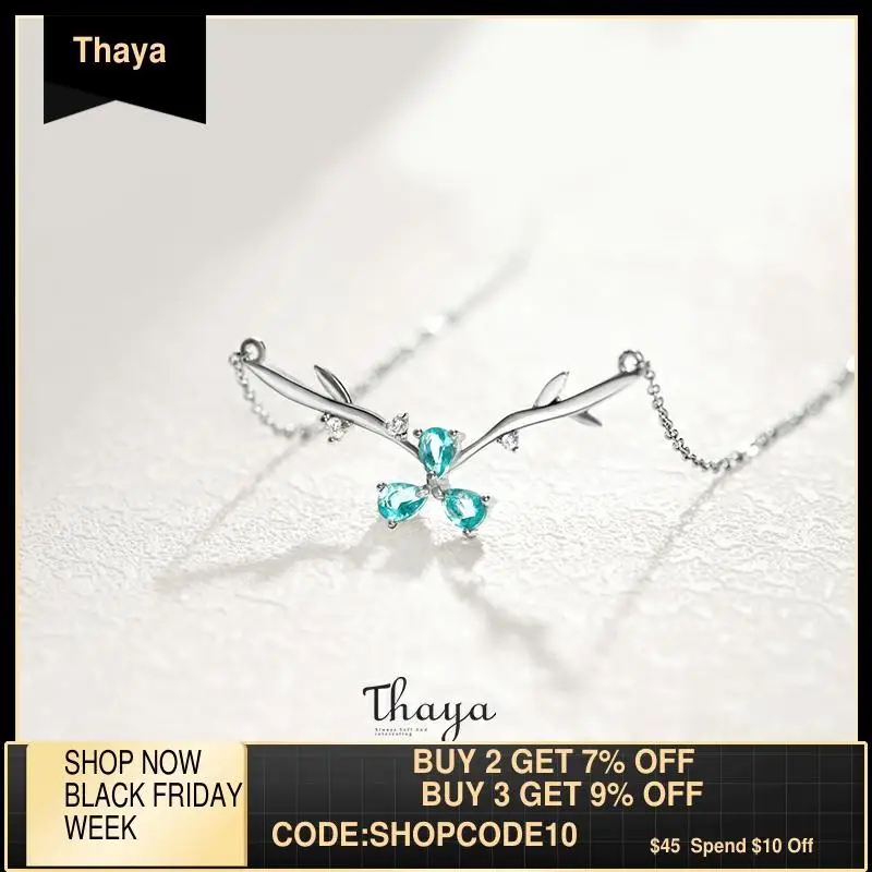 Женское Ожерелье-чокер из серебра 925 пробы с синими лепестками | Украшения и