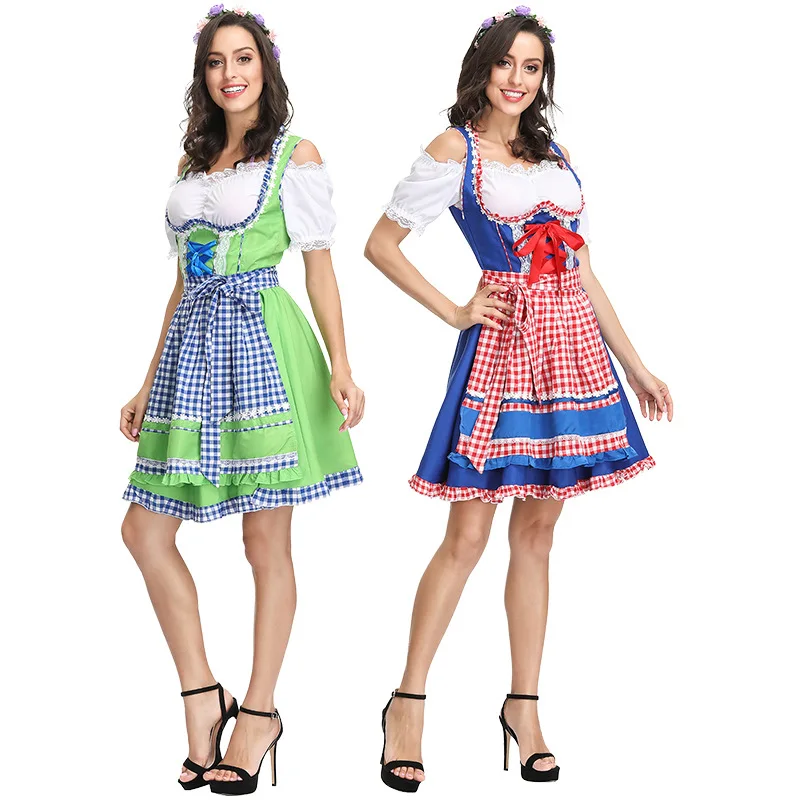 Новинка 2019 г. немецкие костюмы Dirndl для горничной женское карнавальное платье на