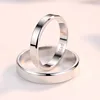 1 pièces 925 argent bijoux anneau Simple lisse pur solide argent Couple ensemble de mariage 925 en argent Sterling mode anneaux pour femmes hommes ► Photo 3/6