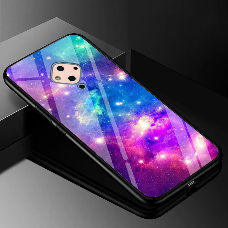 ДЛЯ Vivo V17 чехол PC Пластиковый стеклянный чехол для телефона Vivo V17 чехол из закаленного стекла черный ТПУ бампер чехол для VivoV17 Vivo V17 v 17