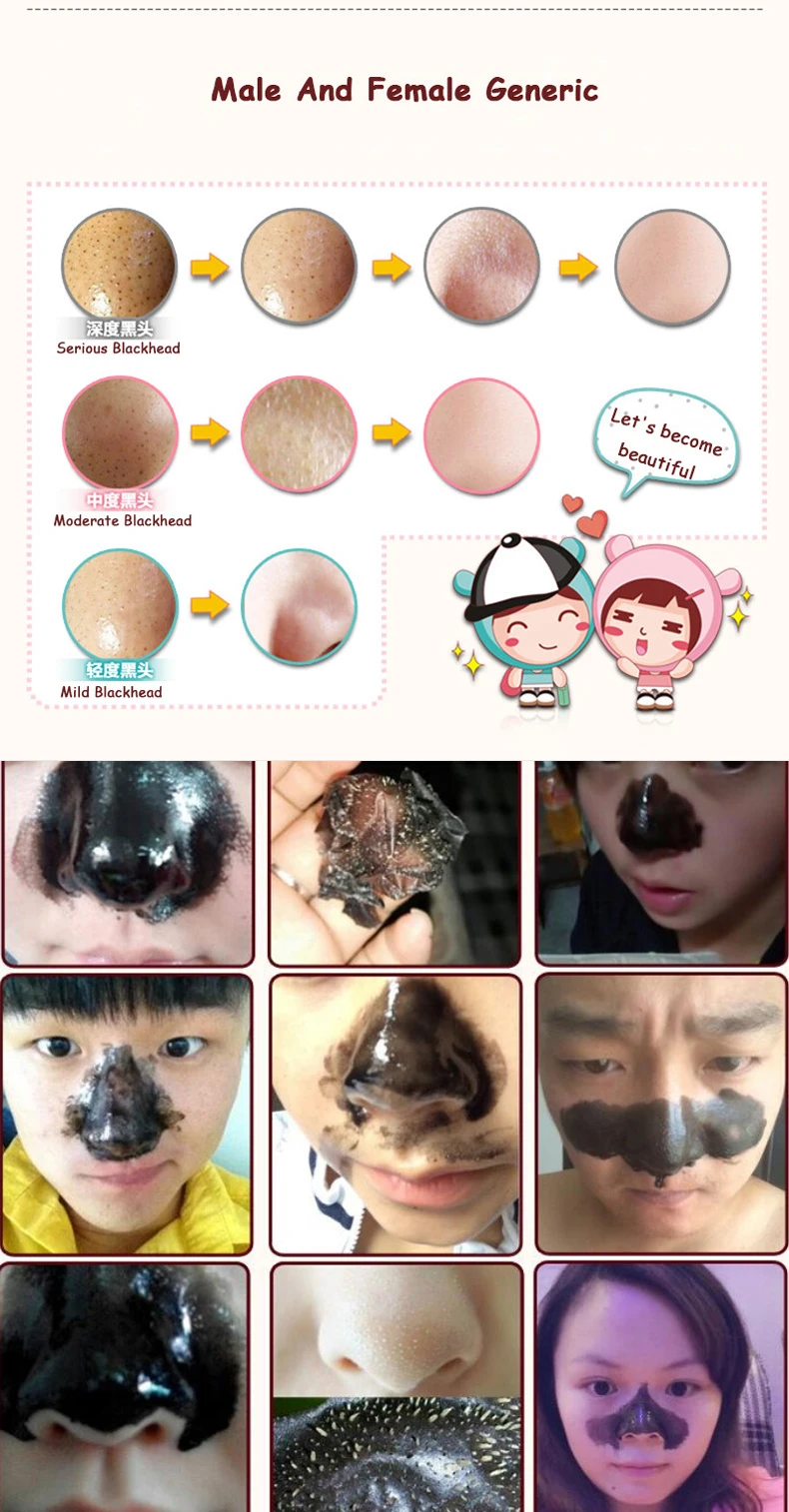OEM/ODM BIOAQUA Moisturizing black mask and Nourishing skin 3 Steps Set Blackhead remover For Nose Care