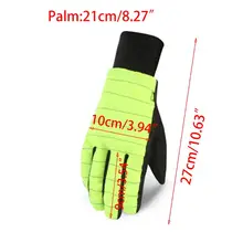 Женские зимние водонепроницаемые лыжные перчатки с цветными полосками, теплые Нескользящие варежки PXPF